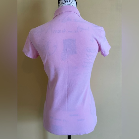 Lilly Pulitzer Meredith Luxletic Polo Shirt Size XS Collared Short Sleeve Pink - Picture 3 of 9